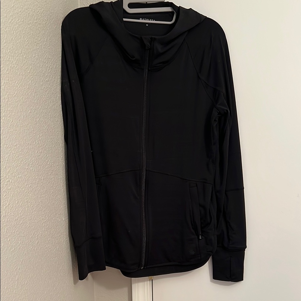 Athleta Black Zip-Up Hoodie